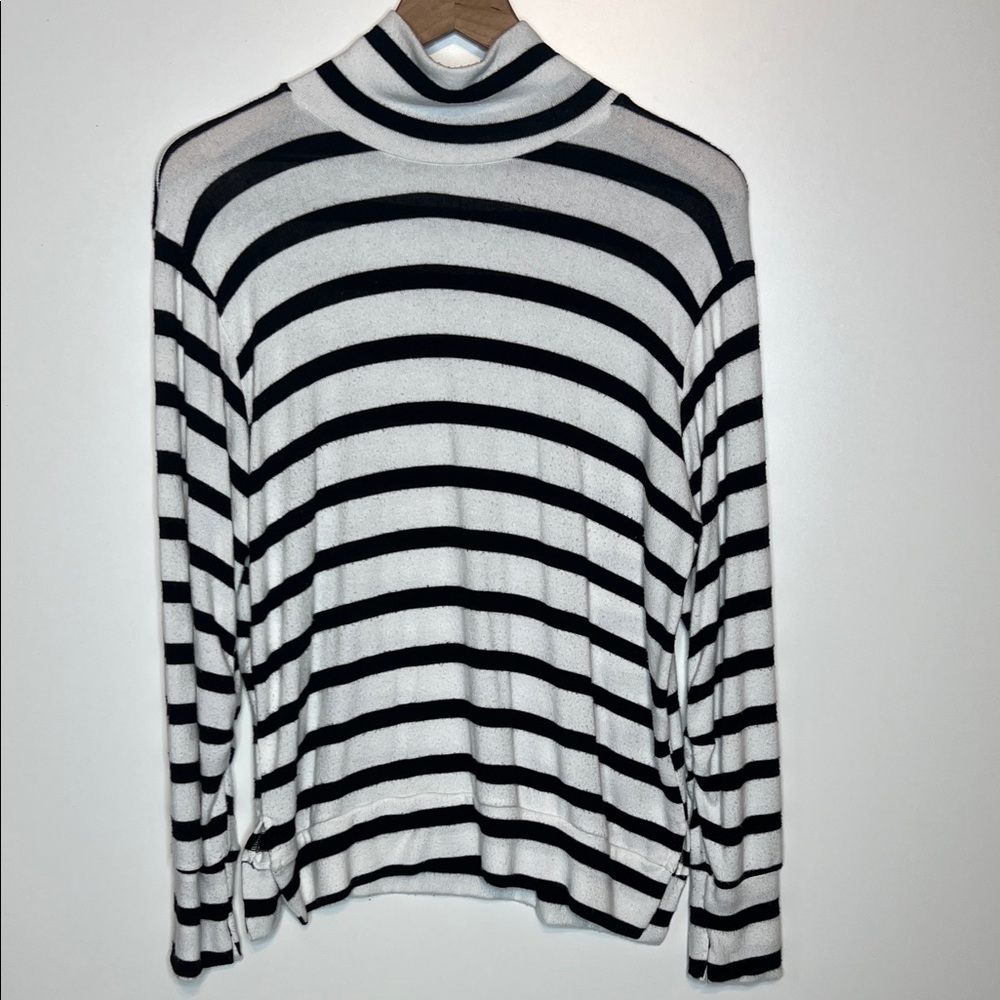 LNA striped long sleeve turtleneck top
